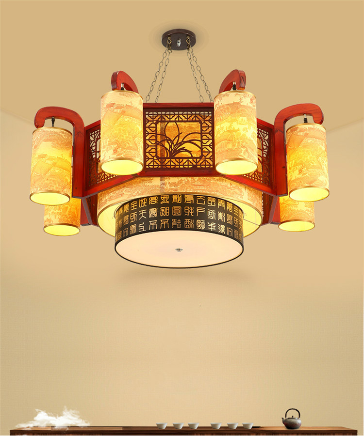 水墨國(guó)畫(huà)典雅燈具，精致雅韻燈具設(shè)計(jì)