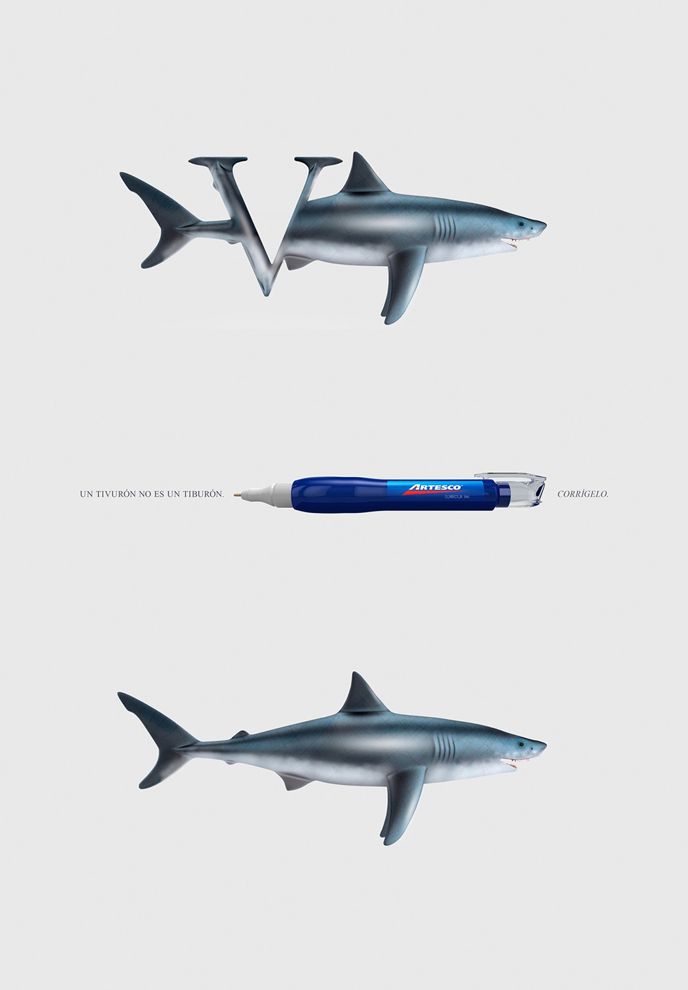 極簡腦洞大開海報，辦公用品海報設(shè)計