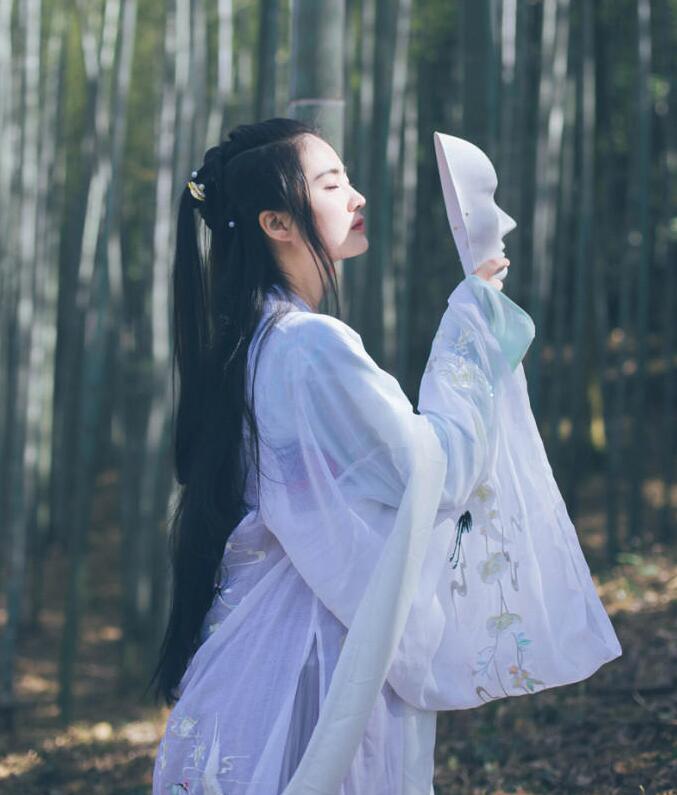 魏晉風(fēng)女裝繡花大袖衫，復(fù)古家佳樂文學(xué)漢服圖片