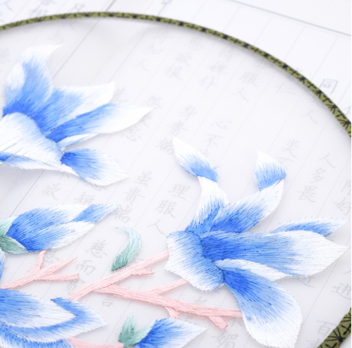 四款雙面繡花家佳樂文學(xué)團(tuán)扇，古風(fēng)宮扇古典扇子圖