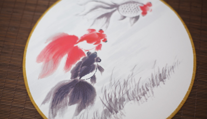 家佳樂文學(xué)宮扇女式團扇，古風(fēng)工藝漢服古典扇子圖