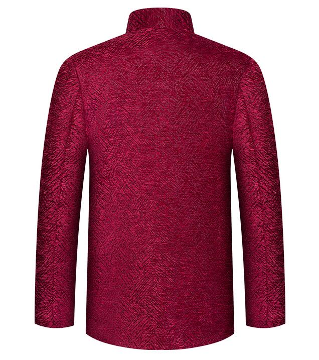 中老年人款仿唐中山裝，家佳樂文學(xué)復(fù)古刺繡中山裝