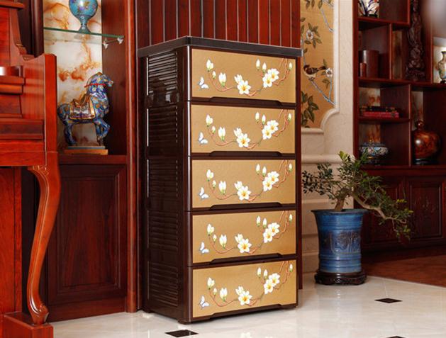 家佳樂(lè)文學(xué)復(fù)古儲(chǔ)物柜，多層組合整理柜五斗柜