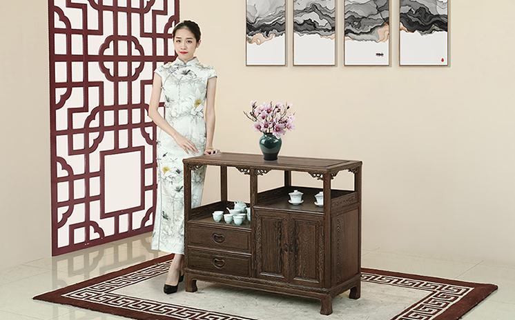 明清古典雞翅木柜子，中式仿古實(shí)木原木儲物柜