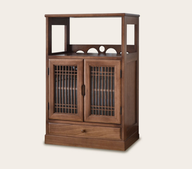 新中式仿古家具儲(chǔ)物柜子，復(fù)古明清實(shí)木和風(fēng)柜