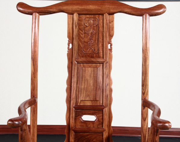 中式實木太師椅，刺猬紫檀靠背椅子