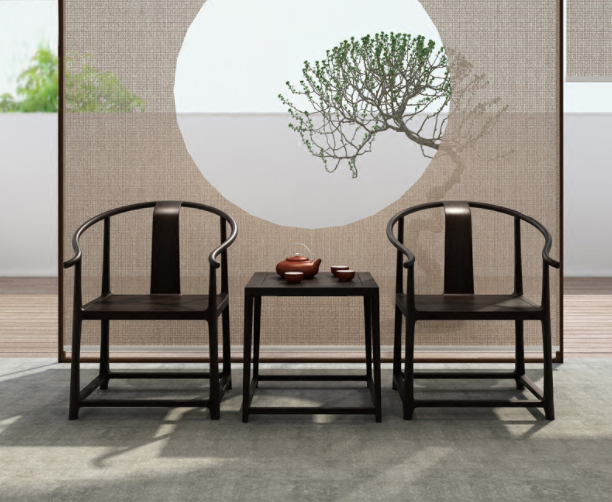 四款中式官帽椅，仿古浮雕實木椅子