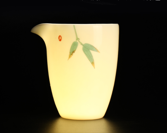 凝脂玉瓷簡約茶具，一壺兩杯功夫茶具