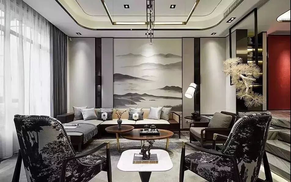 中式裝修，素雅不過(guò)沙發(fā)墻