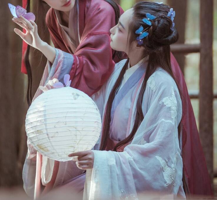 三款魏晉風優(yōu)雅漢服，配上清新脫俗的你