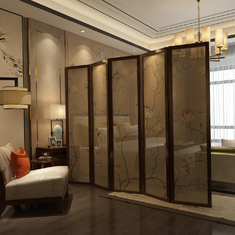 五款簡約大方屏風(fēng)，清新印花屏風(fēng)隔斷