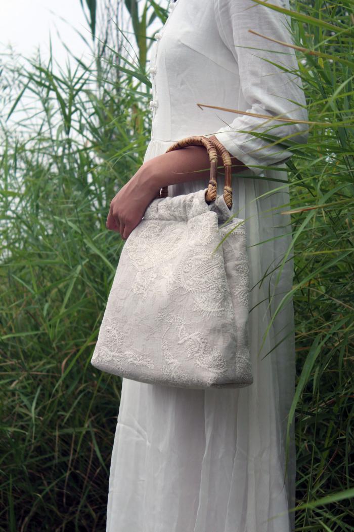 清新脫俗手工包，家佳樂文學(xué)刺繡手工包包