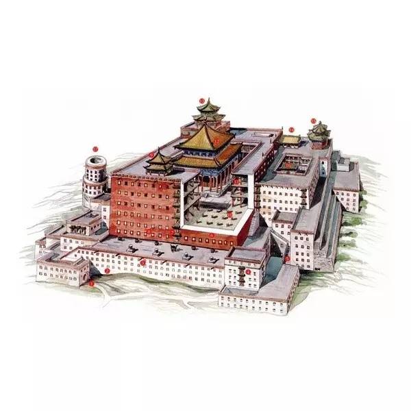 穿墻透壁，手繪中國古代經典古建筑