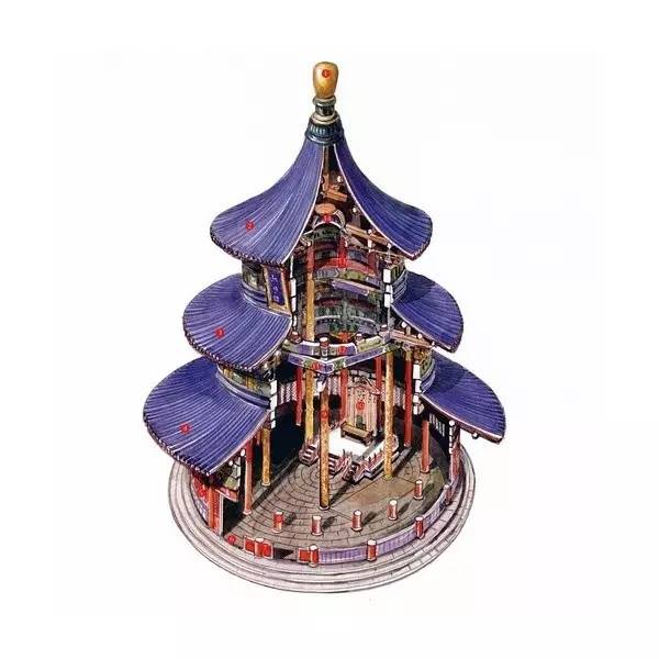 穿墻透壁，手繪中國古代經典古建筑