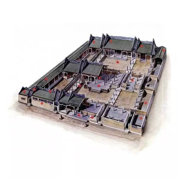 穿墻透壁，手繪中國古代經典古建筑