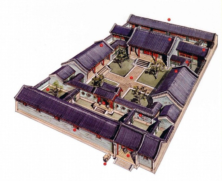 穿墻透壁，手繪中國古代經典古建筑