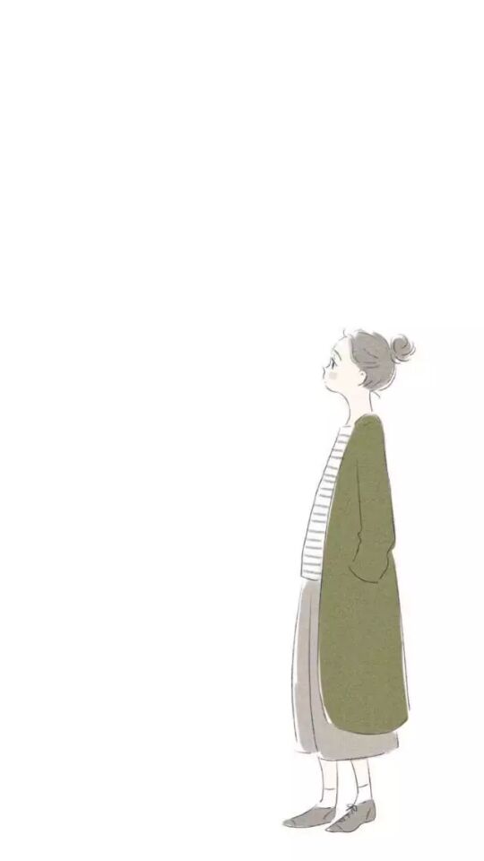 唯美小清新可愛(ài)人物插畫壁紙