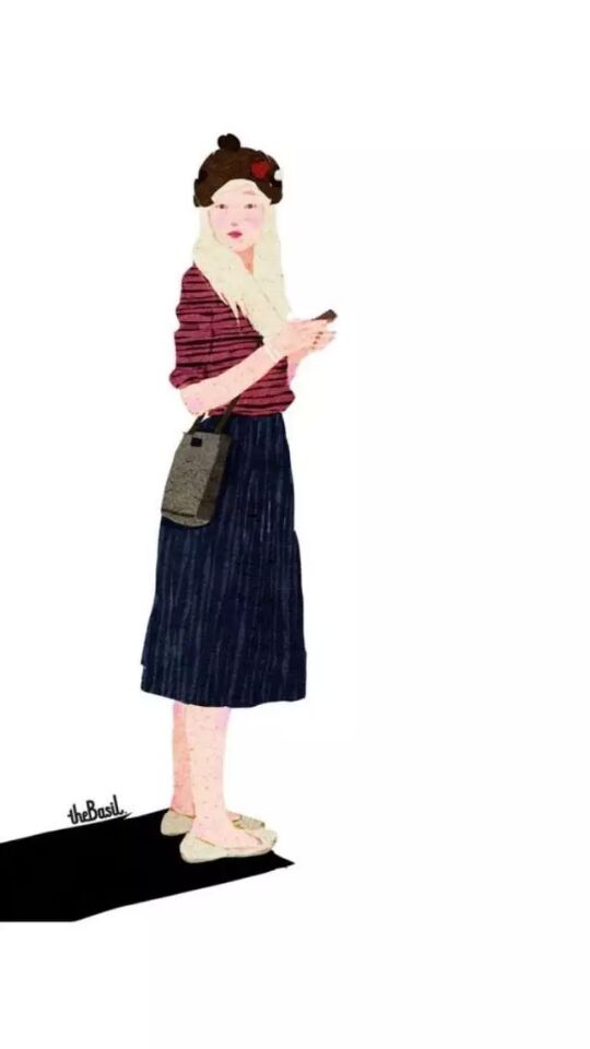 6款文藝清新唯美氣質(zhì)女孩插畫圖片