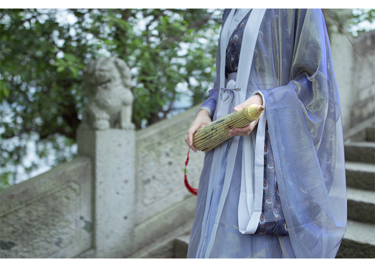 兩重衣齊腰襦裙?jié)h服，清新典雅漢服圖片