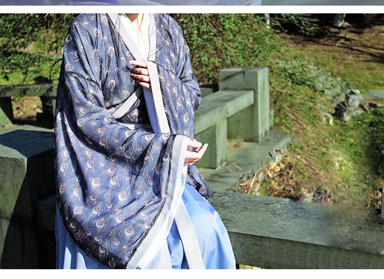 兩重衣齊腰襦裙?jié)h服，清新典雅漢服圖片