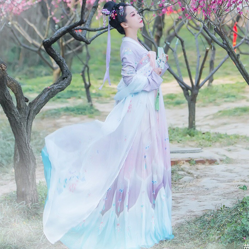 菩提雪齊胸襦裙，清新淡雅可愛漢服