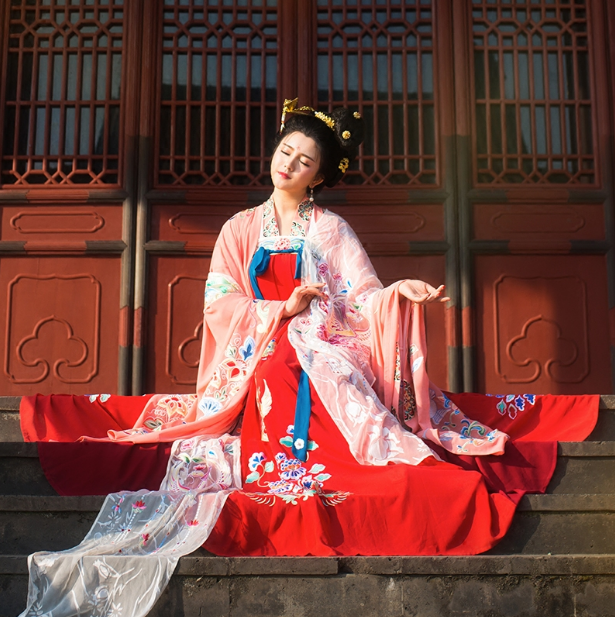 盛唐流芳漢服，窈窕淑女漢服美女
