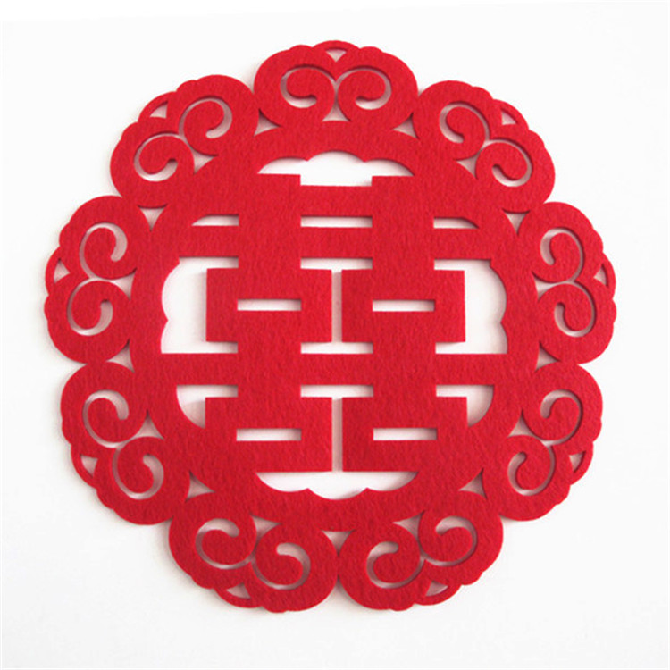 火紅的雙喜剪紙，喜慶美好的剪紙