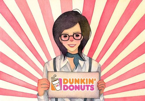 復(fù)古的插畫(huà)：怦然心動(dòng)