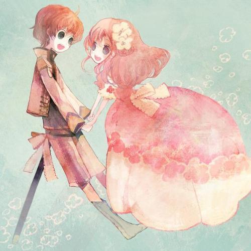 4款可愛的插畫圖片，淡雅唯美插畫