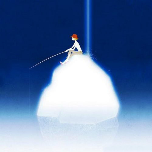 藍(lán)色系唯美插畫圖片