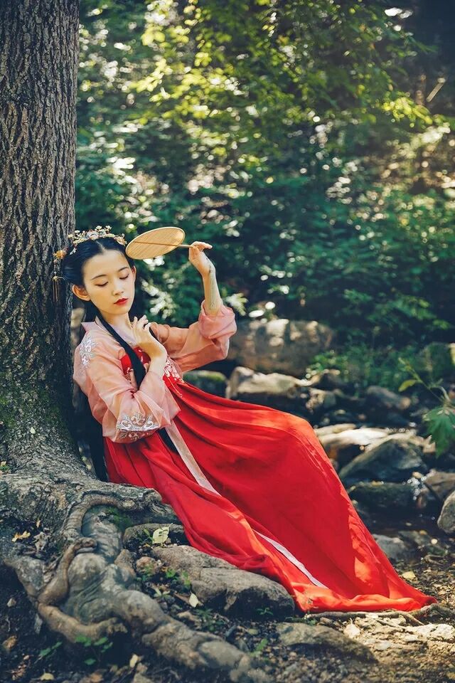 婉娘齊胸襦裙，清新淡雅漢服圖片