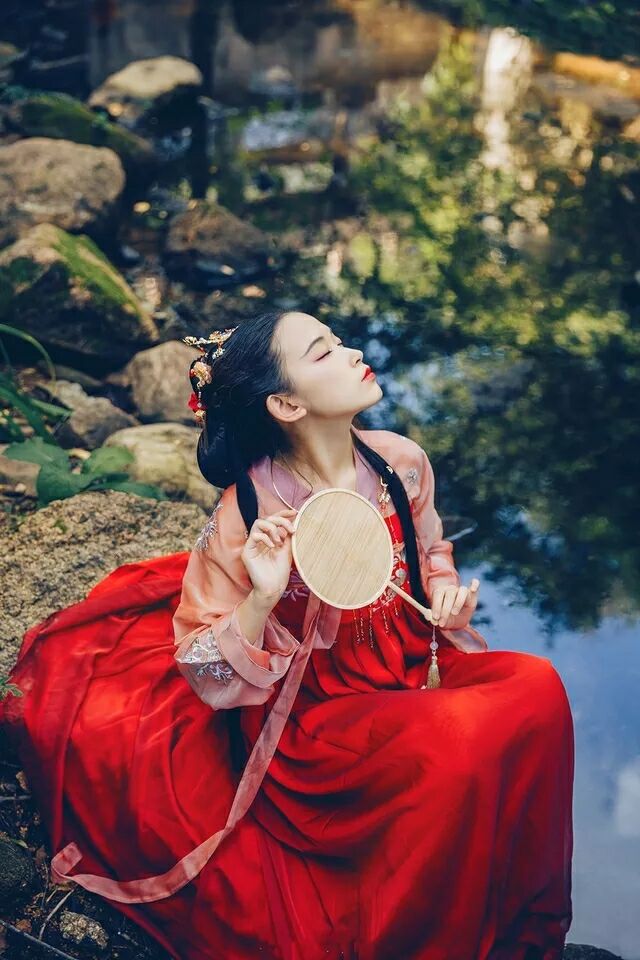 婉娘齊胸襦裙，清新淡雅漢服圖片