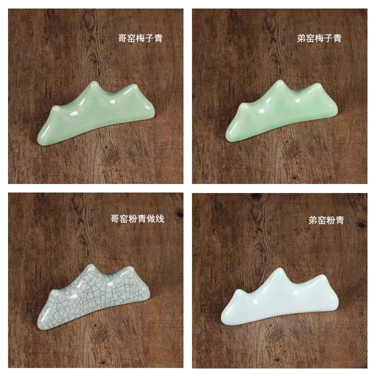 玉質(zhì)筆架，精美的山形筆擱