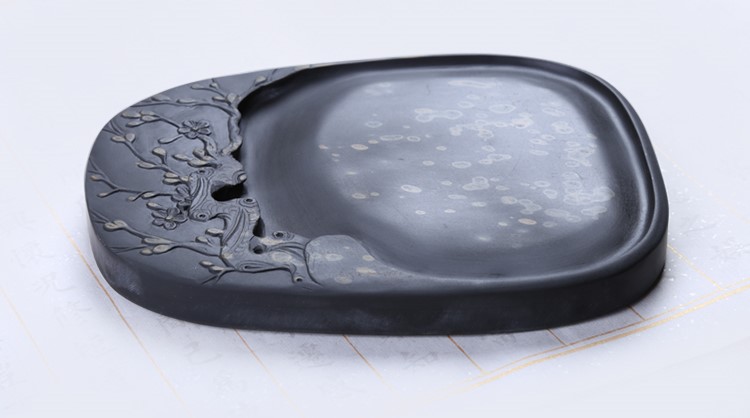 枝上花開，絕美硯臺