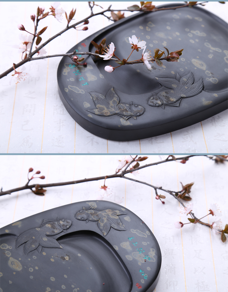 枝上花開，絕美硯臺