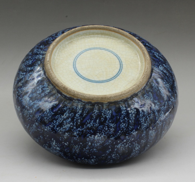 景德鎮(zhèn)·清乾隆高溫窯變花釉水盂(二)