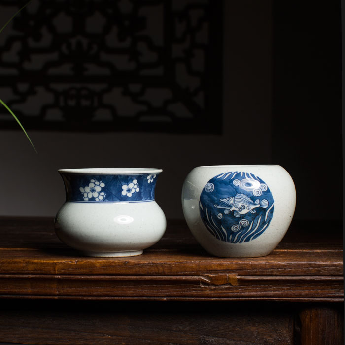 建水民窯青花水盂（二）