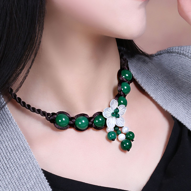 翠綠簡約瑪瑙項(xiàng)鏈