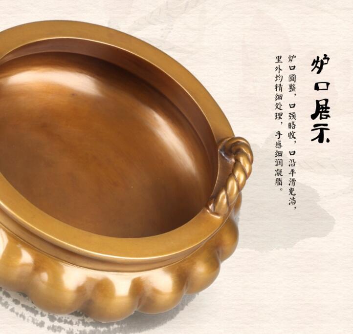 純銅香爐，索耳橘囊爐精銅香爐