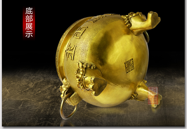 純銅香爐，三足宣德爐