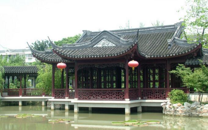 南翔古猗園掠影，亭臺水榭