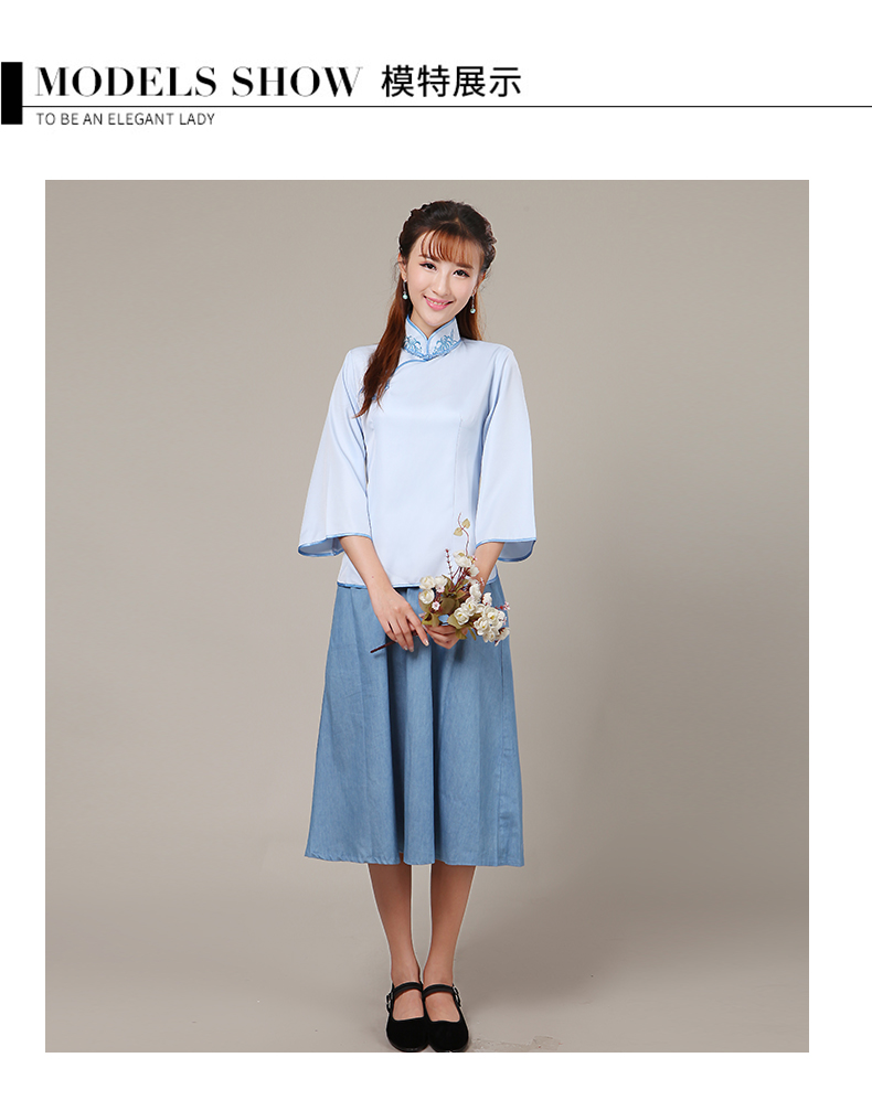 民國(guó)風(fēng)學(xué)生裝女五四青年裝