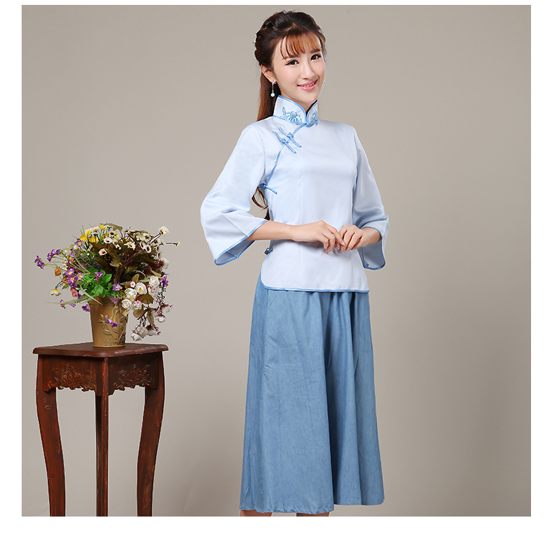 民國(guó)風(fēng)學(xué)生裝女五四青年裝