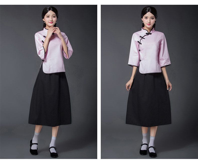 民國(guó)風(fēng)學(xué)生裝五四青年裝，復(fù)古服裝女裝中山裝