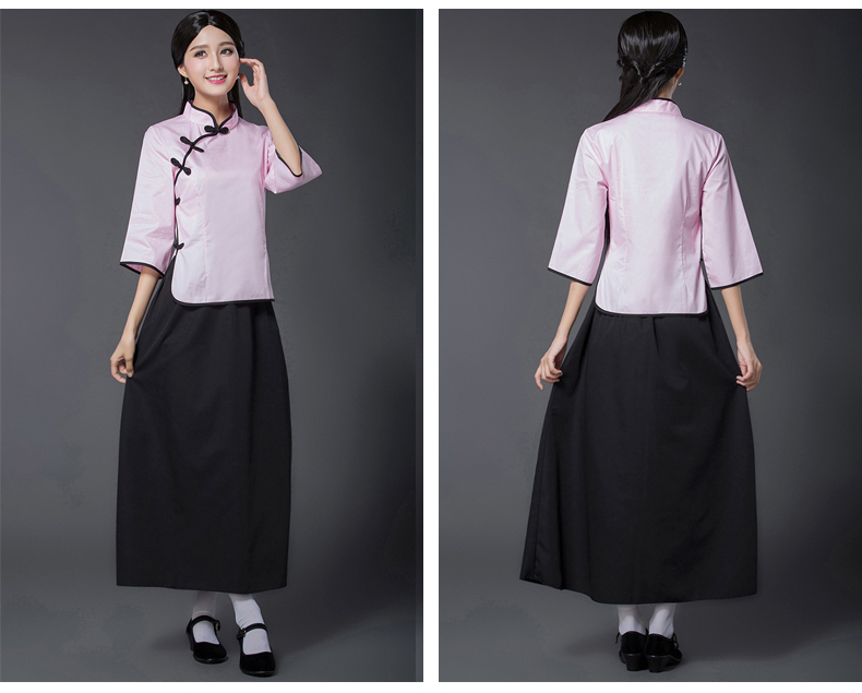 民國(guó)風(fēng)學(xué)生裝五四青年裝，復(fù)古服裝女裝中山裝