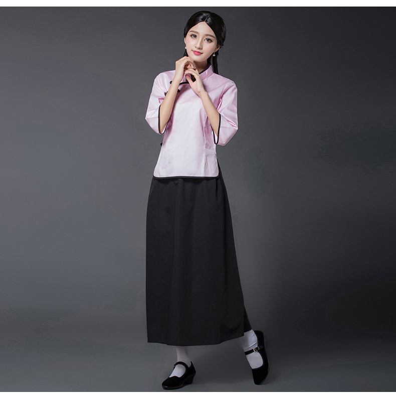 民國(guó)風(fēng)學(xué)生裝五四青年裝，復(fù)古服裝女裝中山裝
