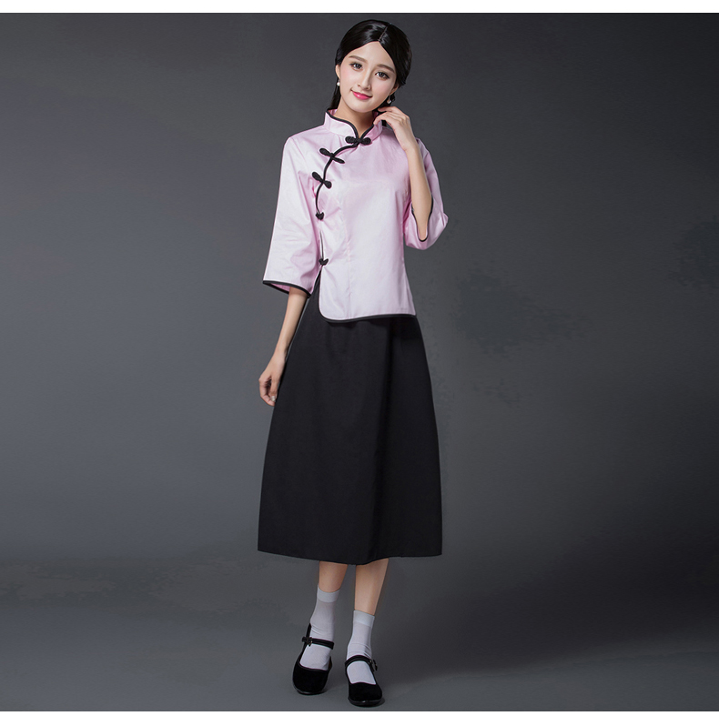 民國(guó)風(fēng)學(xué)生裝五四青年裝，復(fù)古服裝女裝中山裝