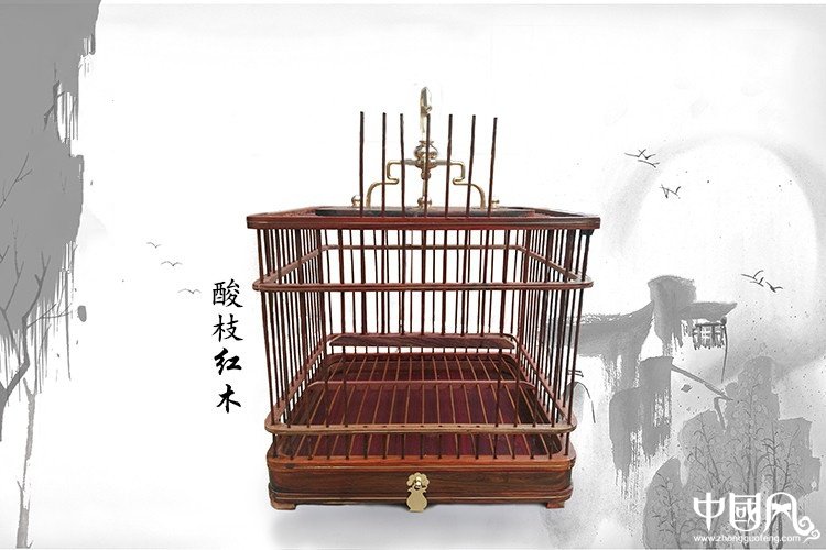 家佳樂文學(xué)紅木鳥籠子