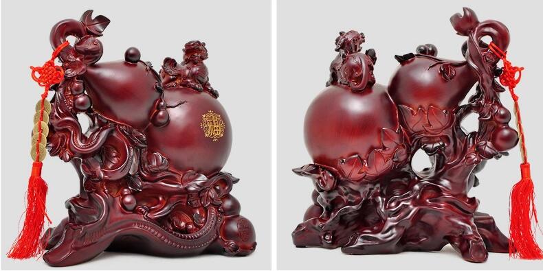 葫蘆擺件辦公室裝飾品招財風水工藝品