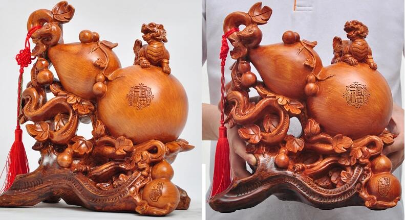 葫蘆擺件辦公室裝飾品招財風水工藝品